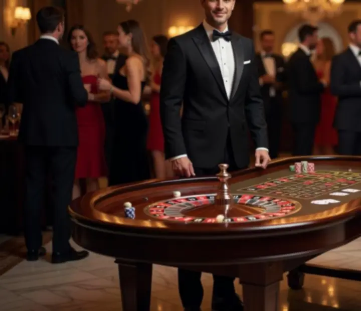 Profesjonalni prowadzący i hostessy podczas eleganckiego eventu firmowego