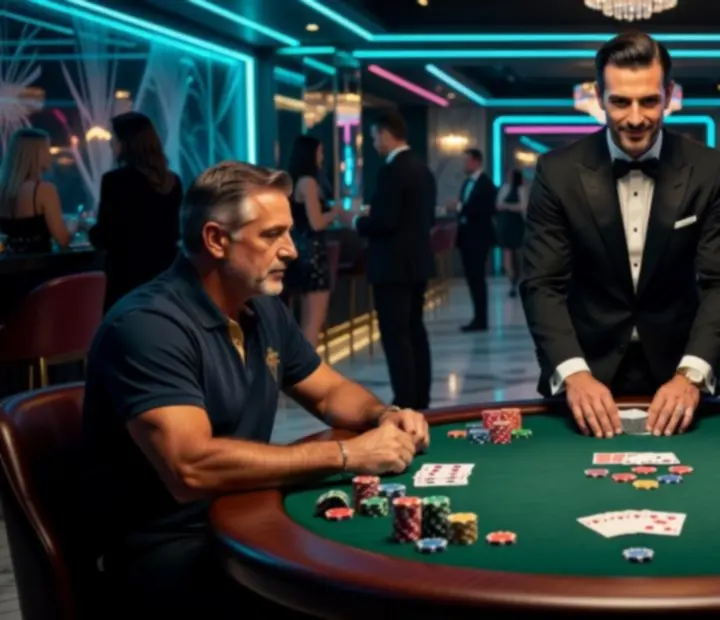 Wieczór pokerowy VIP z profesjonalnymi stołami i obsługą